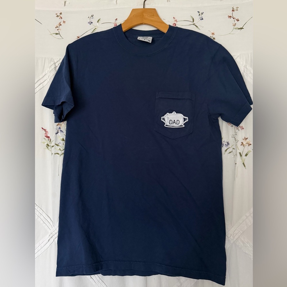Comfort Colors Navy Blue T-Shirt with Dad Pocket Design